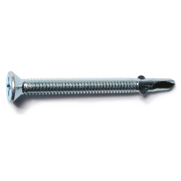 Midwest Fastener Self-Drilling Screw, #14 x 2-3/4 in, Zinc Plated Steel Flat Head Phillips Drive, 10 PK 931948 - main